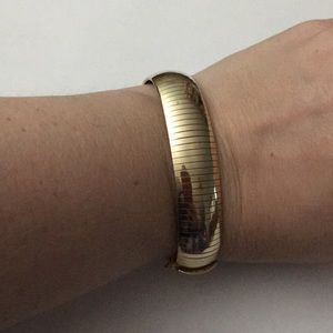 Tectnibond 18K YG Clad omega bracelet 7 1/2”
